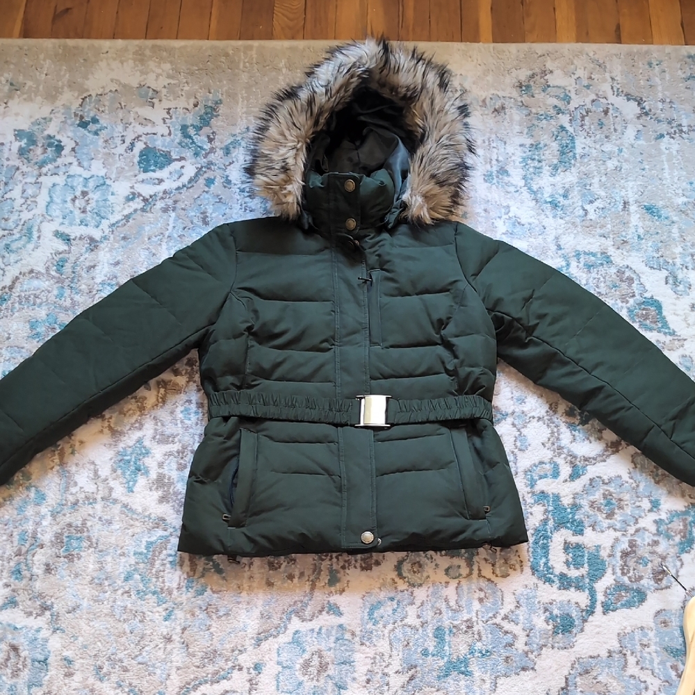 Lands' End Dark Green Down Coat